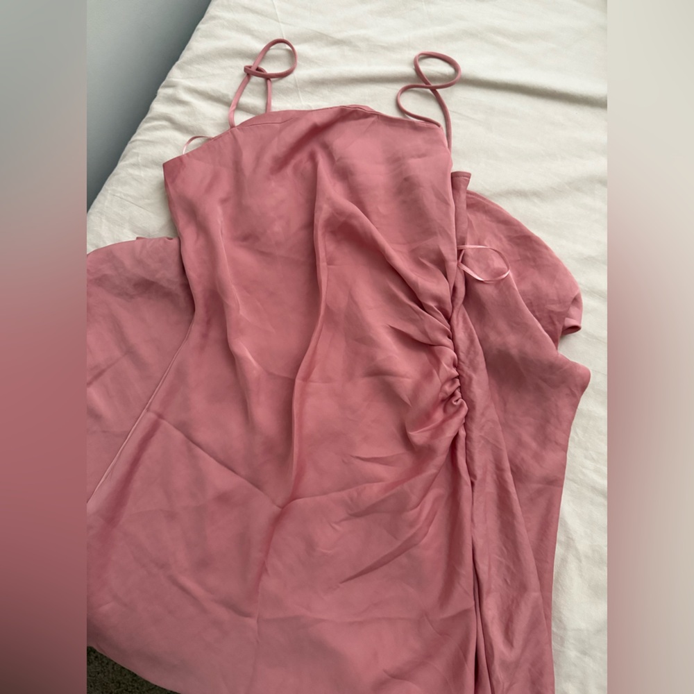 Zara Pink Maxi Dress with Spaghetti Straps